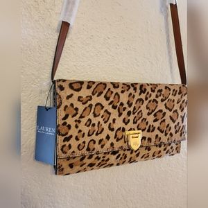Ralph Lauren Bag Calf Hair Medium Evan Clutch
